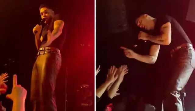 Ünlü şarkıcı Emircan İğrek konserde çıldırdı: Bak gerçekten tekme atarım