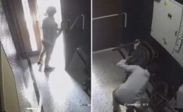 Yaptığı rezilliği kimse görmüyor sandı ama kamera kayıttaydı