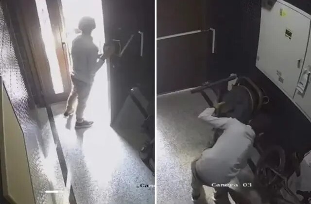 Yaptığı rezilliği kimse görmüyor sandı ama kamera kayıttaydı