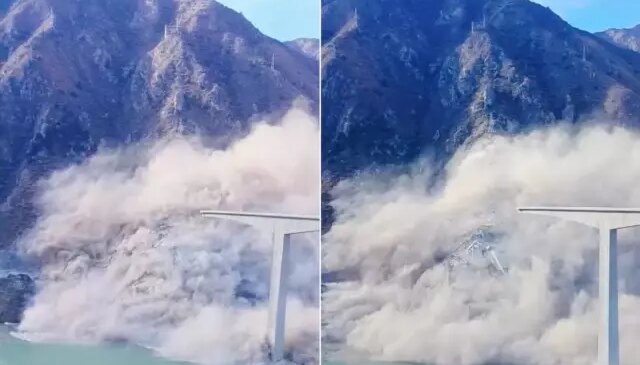 Yeni köprü açıldıktan haftalar sonra çöktü: Dev beton bloklar nehre düştü