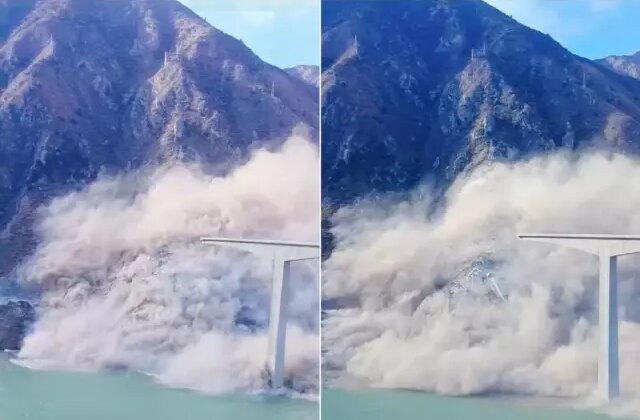 Yeni köprü açıldıktan haftalar sonra çöktü: Dev beton bloklar nehre düştü