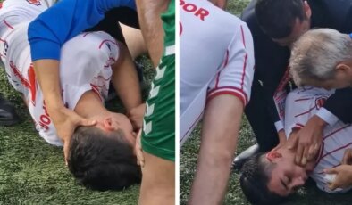 Yeşil sahada korku dolu anlar! Amatör maçta futbolcu bilincini kaybetti