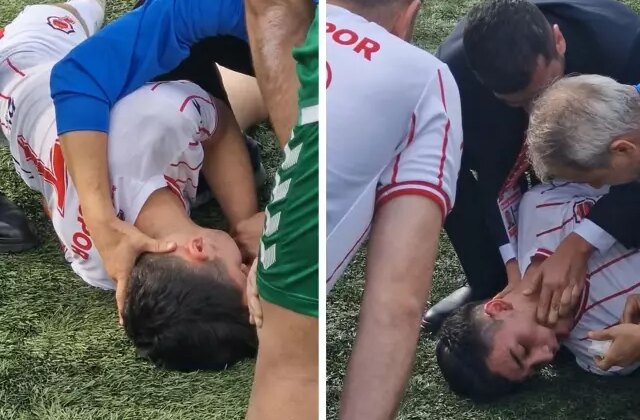 Yeşil sahada korku dolu anlar! Amatör maçta futbolcu bilincini kaybetti