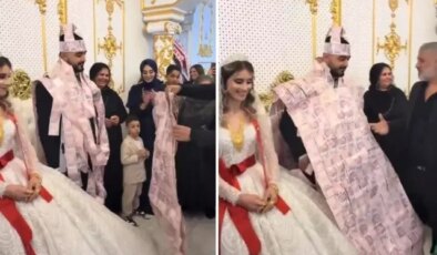 Yok böyle düğün! Damada, servet giydirdiler