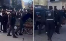 Zabıtalar, seyyar satıcının arabasını almak isteyince olanlar oldu