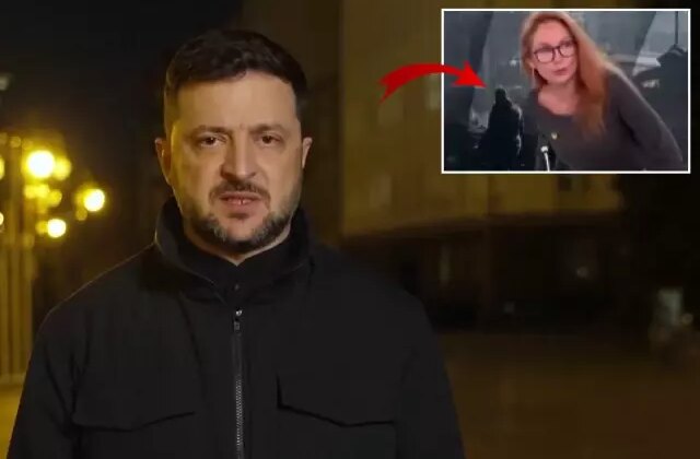 Zelenski canlı yayındayken bomba alarmı verildi! Korku içinde binayı boşalttılar