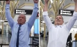 ABD’li bakanlar havalimanında barfiks yarışına girdi