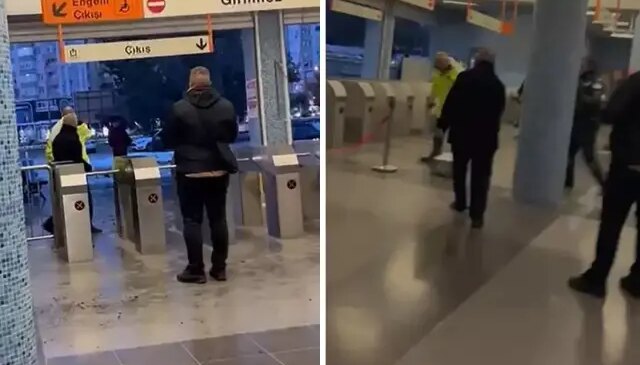 Metroda arbede! Güvenlik görevlilerine böyle saldırdılar