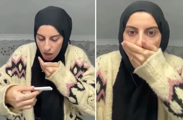 Ailesine “Hamileyim” şakası yapacaktı, teste dikkatli bakınca şoke oldu