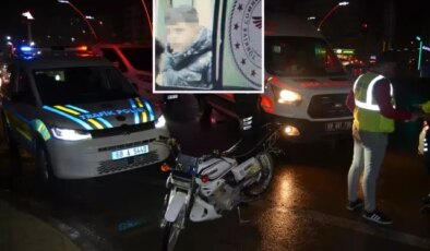 Aksaray’da ‘dur’ ihtarına uymayan motosikletli kaza yaptı