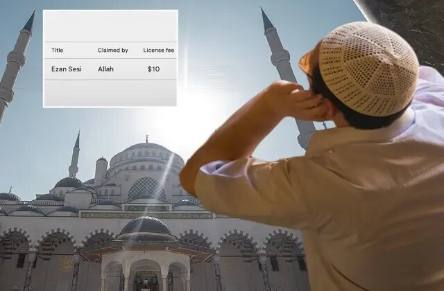 “Allah” isimli kullanıcı ezan sesinin telifini aldı iddiası