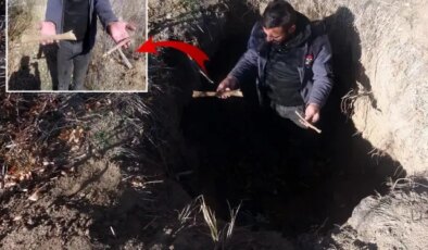 Altın bulmak için kazdıkları tarihi mezarlıktan kemik çıkardılar