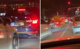 Aracın astığı plakanın bedeli ağır oldu