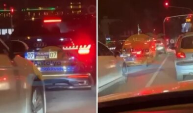 Aracın astığı plakanın bedeli ağır oldu