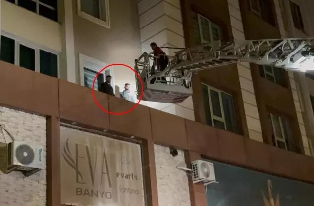 Pencereden çarşafla inerken gören hırsız sandı, gerçek çok başka çıktı