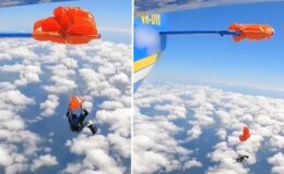 Avustralya’da nefes kesen olay: Paraşütçünün yedek paraşütü uçağın kuyruğuna takıldı