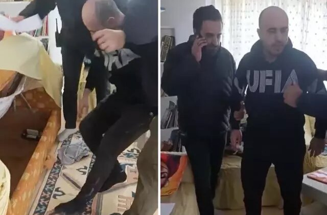 Aydın’da firari hükümlü, kanepenin altında saklanırken yakalandı