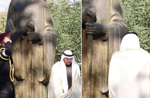 BAE Devlet Başkanı Al Nahyan, Türklerin katili 3. Makarios’un anıtına çelenk bıraktı