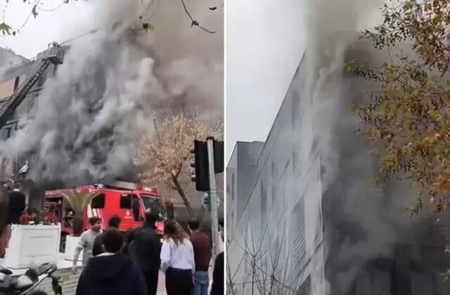 Bağdat Caddesi’nde 5 katlı binada yangın! Alevler her yeri sardı
