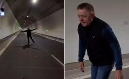 Başbakanın ülkenin en uzun tünelinin açılışından önce yaptığına bakın