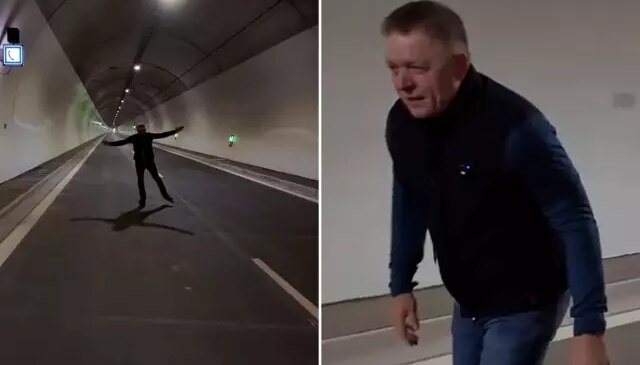 Başbakanın ülkenin en uzun tünelinin açılışından önce yaptığına bakın