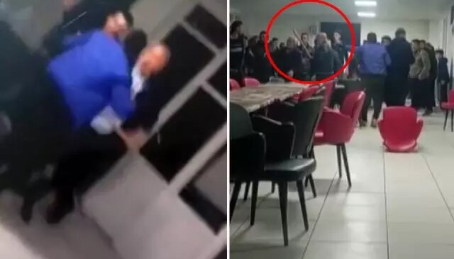 Belediye başkanının sopayla gençleri dövdüğü iddia edildi