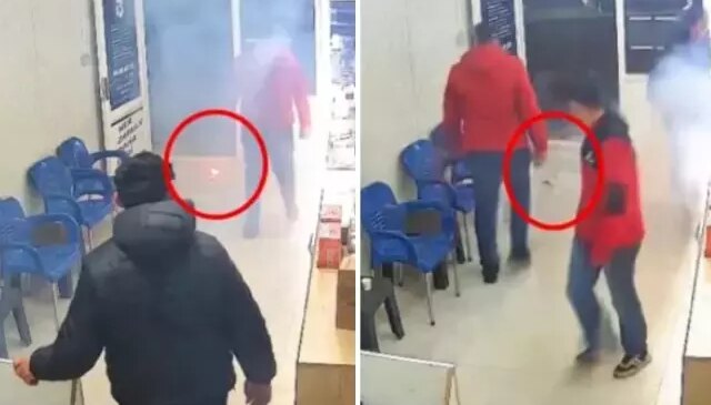 Bomba gibi patladı! Dehşet anları kameralarda
