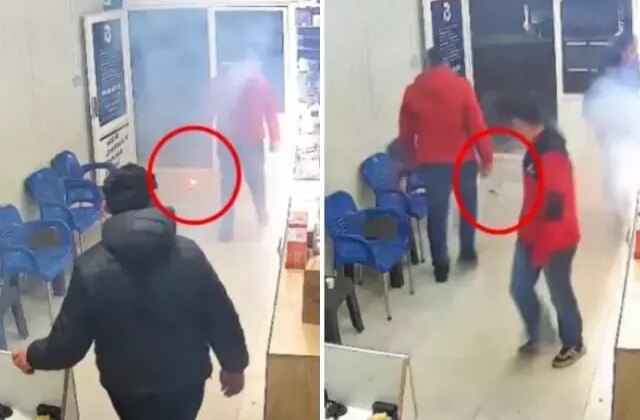 Bomba gibi patladı! Dehşet anları kameralarda