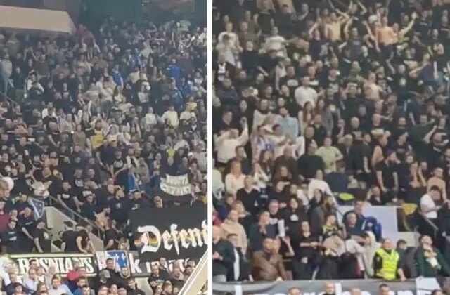 Bosnalı taraftarlardan Sırbistan Cumhurbaşkanı’na pankartlı tepki