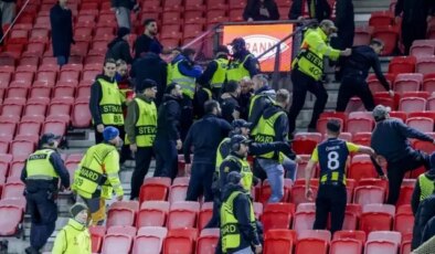 Brann-Fenerbahçe maçının sonunda polisten Türk taraftarlara şiddet