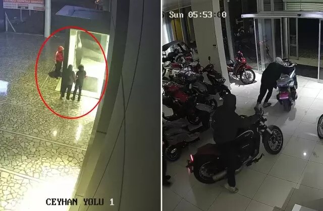 Bu çocuklar 14-15 yaşlarında! Beğendikleri motosikletleri saniyeler içinde çaldılar