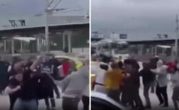 Sokak ortasında meydan savaşı! Demir sopalarla birbirlerine acımadan vurdular