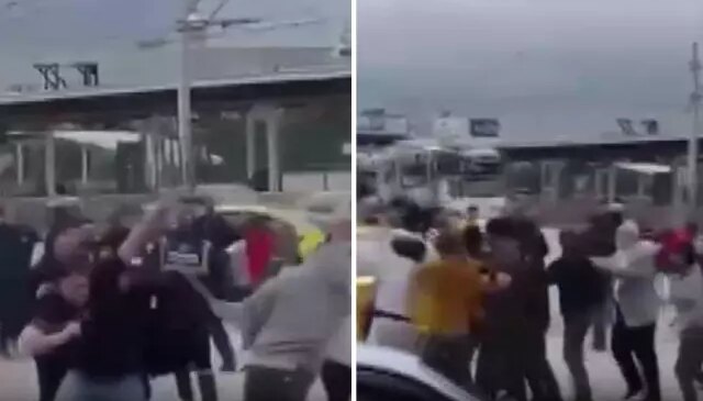 Sokak ortasında meydan savaşı! Demir sopalarla birbirlerine acımadan vurdular