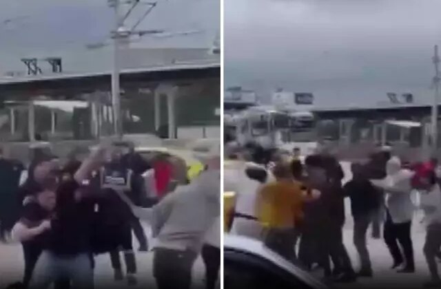 Sokak ortasında meydan savaşı! Demir sopalarla birbirlerine acımadan vurdular