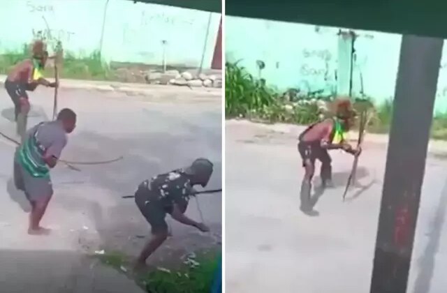 Cadde ortasında kabile savaşı! Ok ve yaylarla çatıştılar