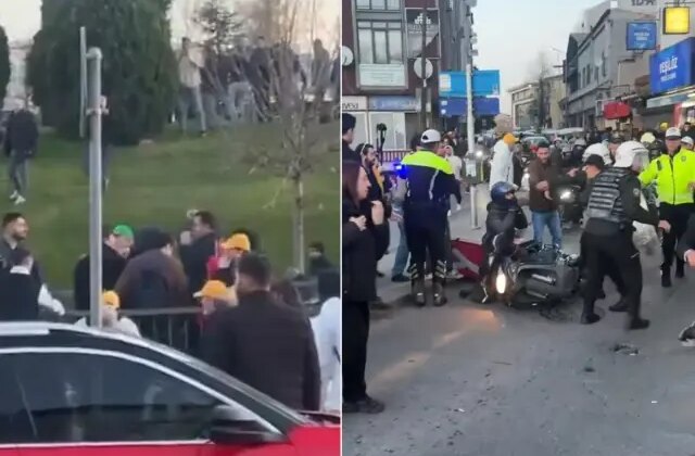 Çağlayan Adliyesi’nde gergin anlar! Martı TAG sürücüleri ve taksiciler arasında arbede çıktı