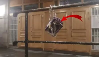 Camide alçak provokasyon! Korkuluklara Kur’an-ı Kerim zincirlediler