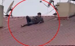 Çatıya çıkıp hayatını tehlikeye attı! İzlediği şey ‘Değer mi?’ dedirtti