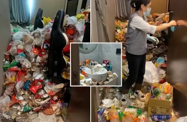 Çin’deki otelde şok edici manzara: Oyun bağımlısı misafir çöp dağı bıraktı