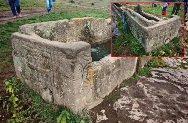 Doğa yürüyüşünde tarihi keşif! Lahiti oluk diye kullanmışlar