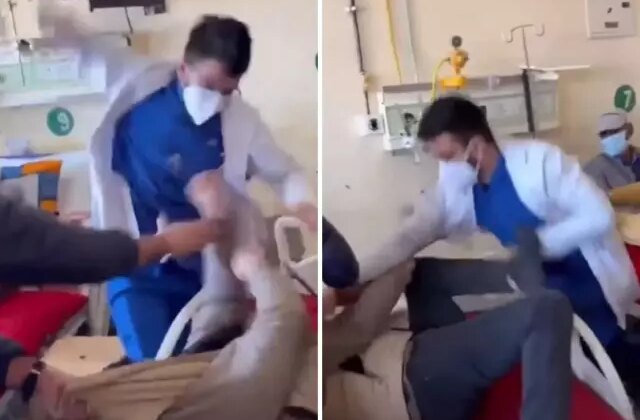 Doktor, ‘bana saygı göster’ diyen hastayı sedye üzerinde defalarca yumrukladı