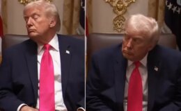 Dünya Trump’ın bu görüntülerini konuşuyor! Kabinede dondu kaldı