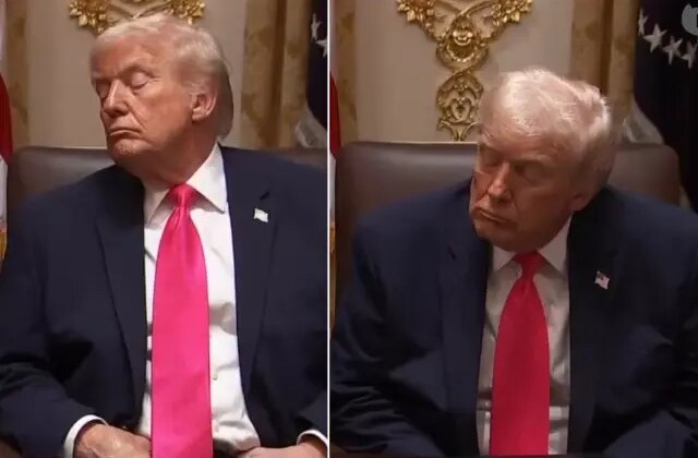 Dünya Trump’ın bu görüntülerini konuşuyor! Kabinede dondu kaldı