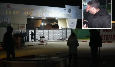 Edirne’de 12 yıl sonra tahliye olan mahkûm mutluluk gözyaşları döktü