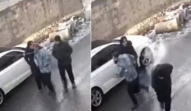 Elektrik teli üstüne düştü! Kıvılcımların arasında kaldılar