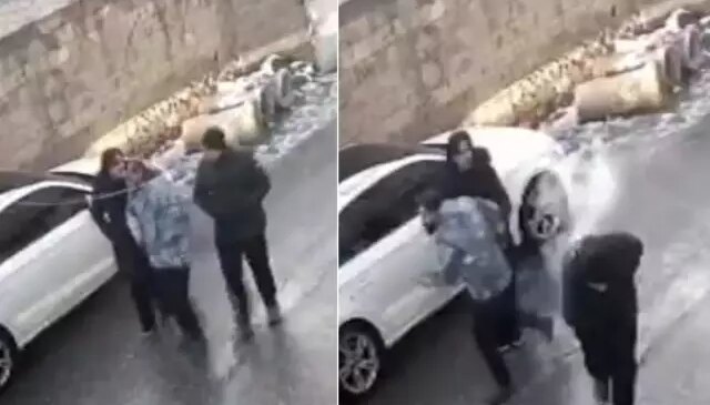 Elektrik teli üstüne düştü! Kıvılcımların arasında kaldılar