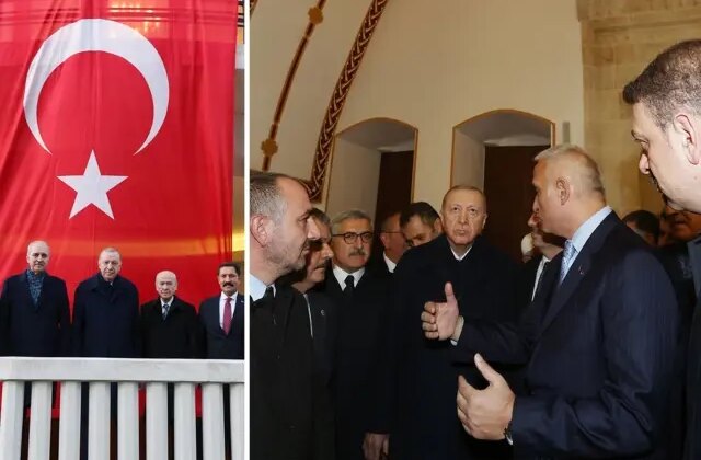 Erdoğan ve Bahçeli’den Hatay’da tarihi Meclis binası ve Habib-i Neccar Camii’ne ziyaret