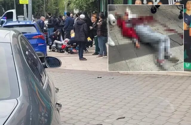 Eski eşinin sokakta boğazını kesen cani mahkemede o görüntüleri izleyemedi