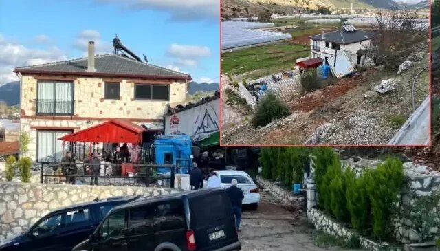 Faciadan dönüldü! Şarampole devrilen tır eve çarptı