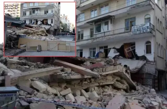 Faciaya ramak kaldı! Yıkılan bina apartmanın üzerine düştü